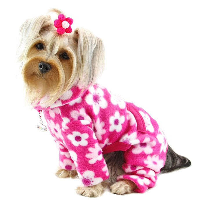 Full Blossom Fleece Turtleneck Pajamas - M