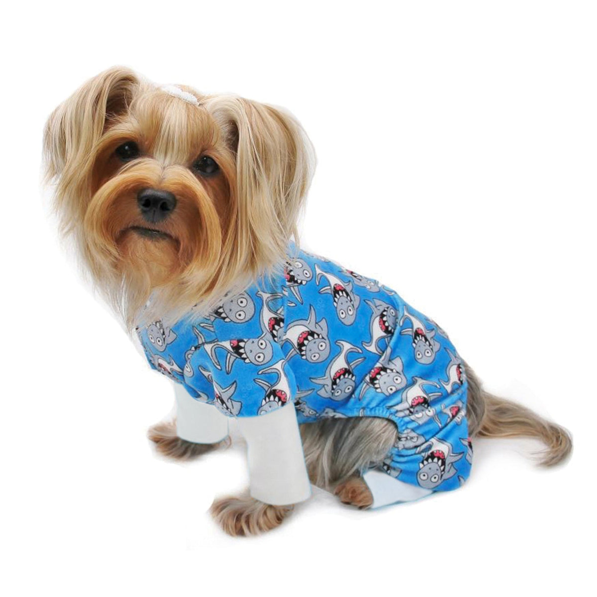 Ultra Soft Plush Minky Silly Sharks Pajamas - M