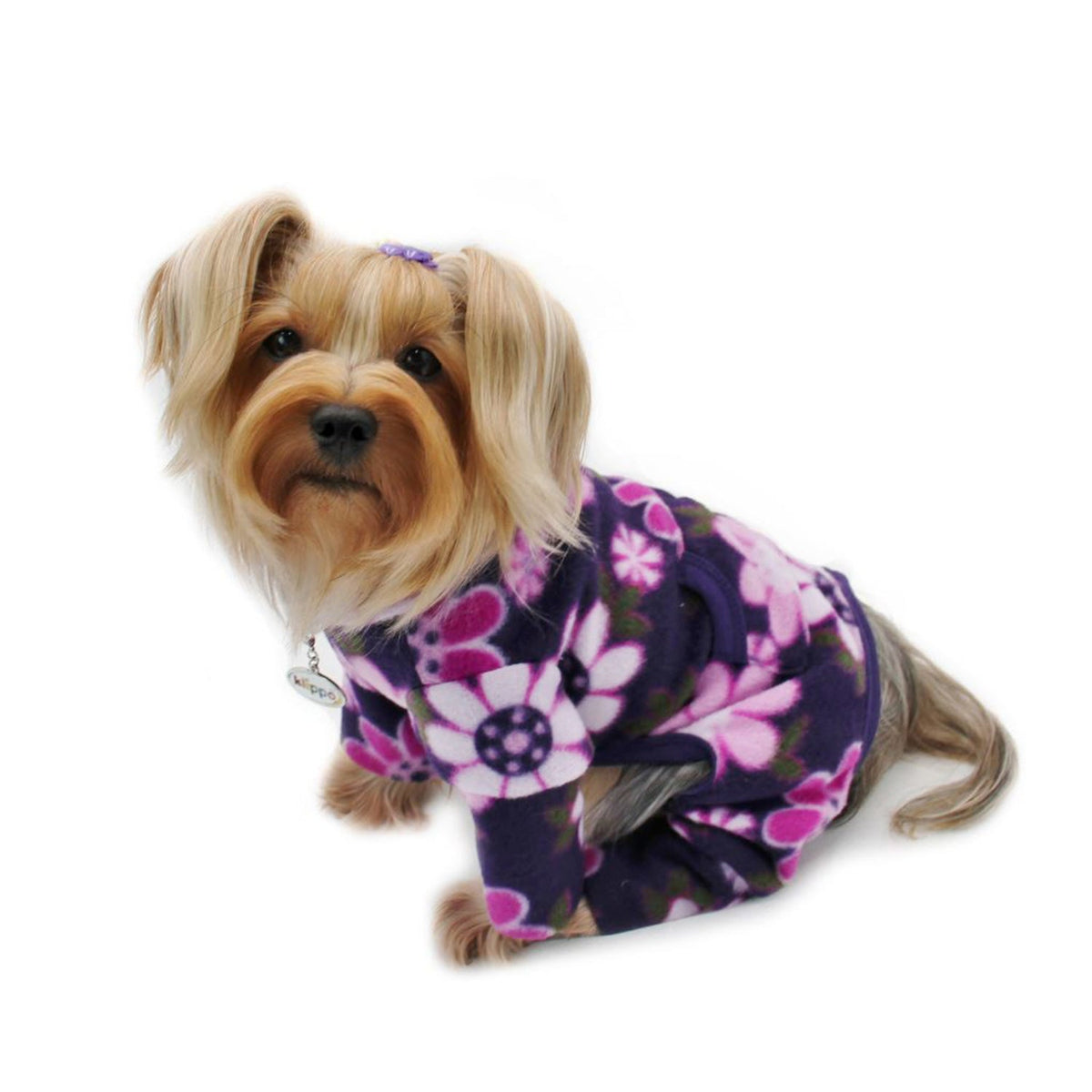 Midnight Garden Fleece Turtleneck Pajamas - M