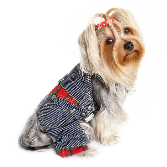 Adorable Stripy Denim Overall - M