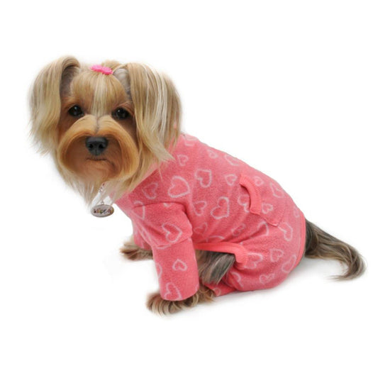 Blush of Love Fleece Turtleneck Pajamas - M