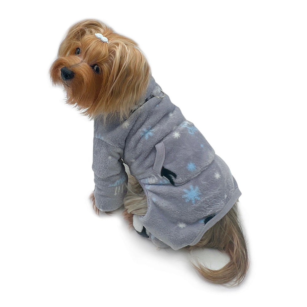 Ultra Thick Plush Penguins Turtleneck Pajamas  - M