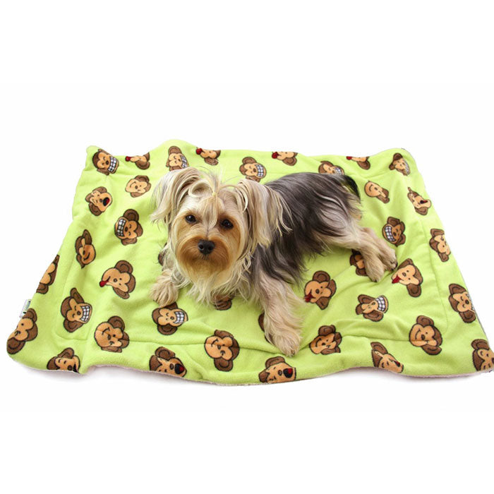Silly Monkey Ultra-Plush Blanket - Lime - L