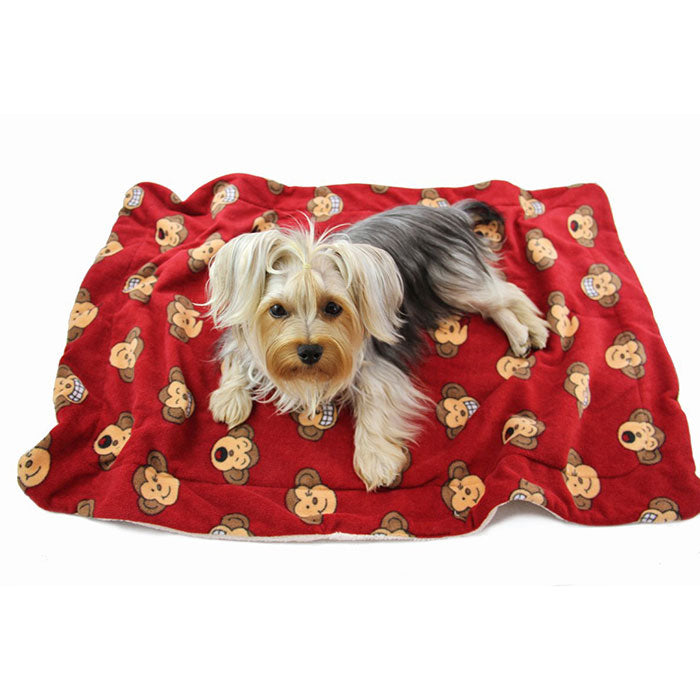 Silly Monkey Ultra-Plush Blanket - Burgundy - L