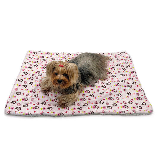 Girly Monkey Flannel/Plush Blanket - S