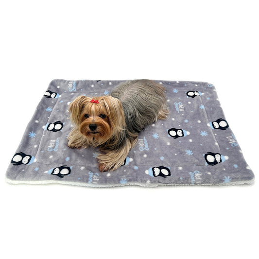 Ultra Thick Plush Penguins Blanket  - L