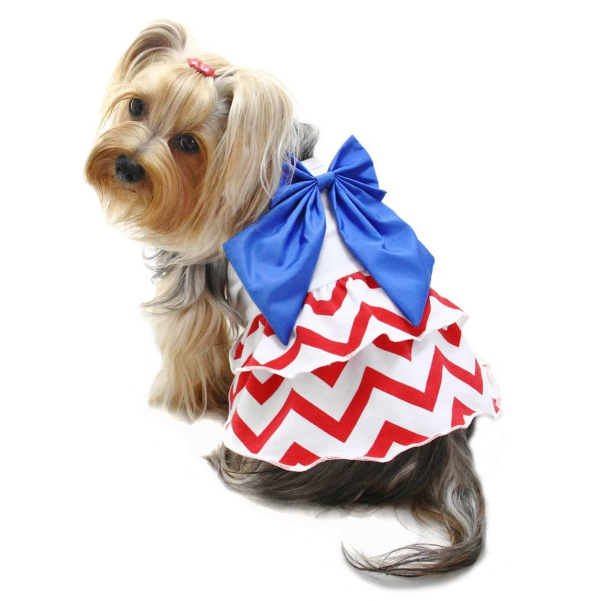 Patriotic Red/White/Blue Large Bow Sundress - M