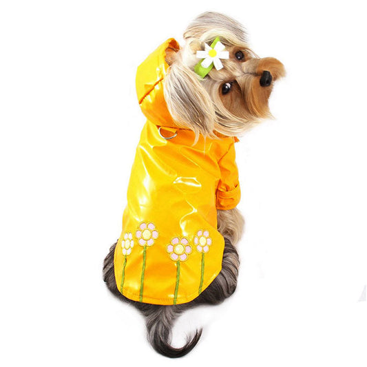 Polka Dots & Daisies Raincoat with Cotton Lining - M