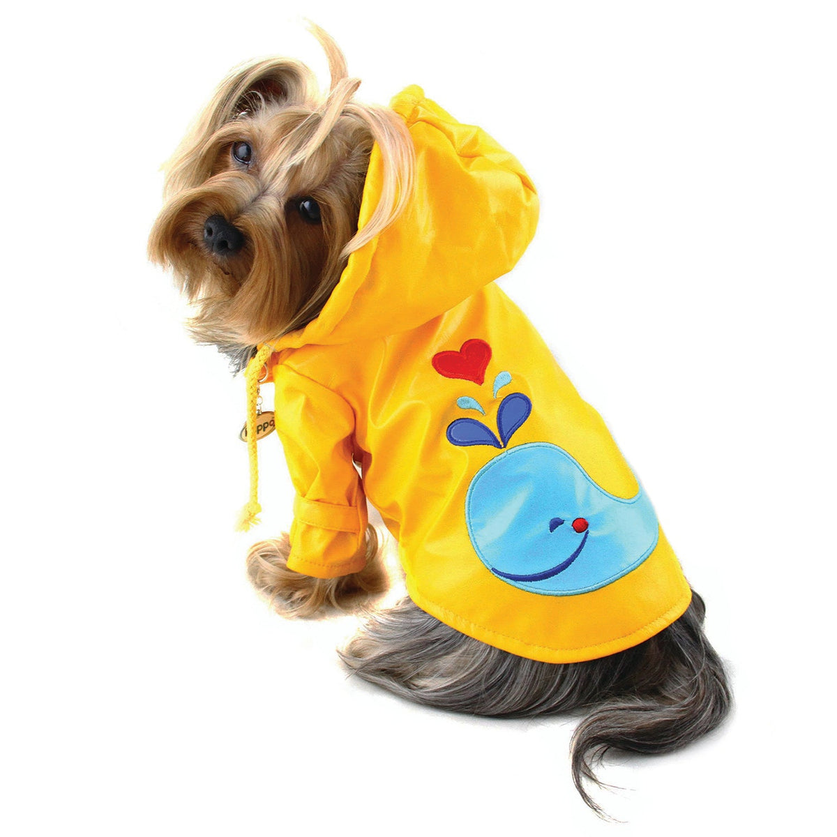 Splashing Whale Raincoat with Cotton Lining - M